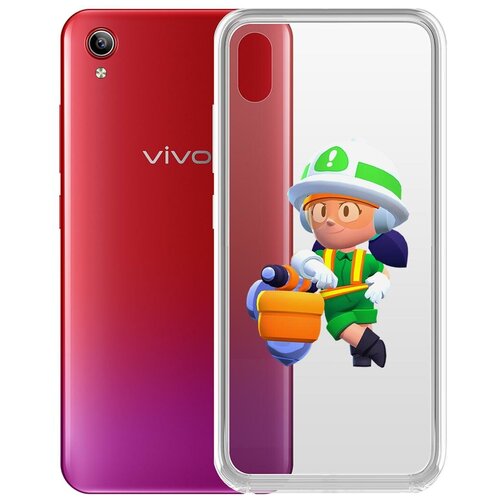 фото Чехол-накладка clear case brawl stars-строительница джеки для vivo y91c krutoff group
