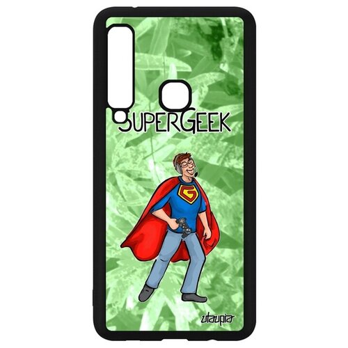 фото Противоударный чехол на смартфон // galaxy a9 2018 // "супергик" комичный geek, utaupia, светло-зеленый