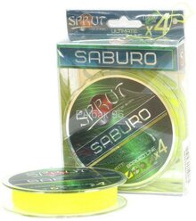 Леска плетеная SPRUT Saburo Soft Ultimate X 4 Fluo Yellow 0.14 95м