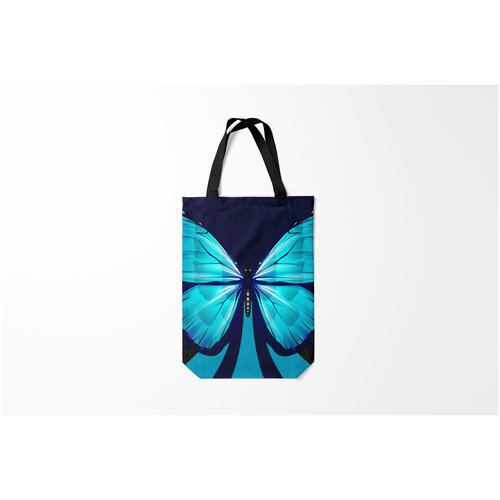 фото Сумка-шоппер / 31х42 см / девушкам / цветочки и бабочки бабочка burnettie