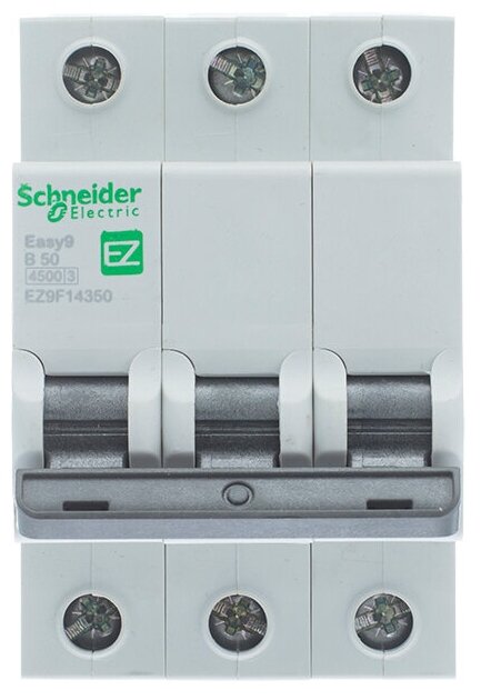 Easy9 EZ9F14350 Автоматический выключатель трехполюсный 50А (4.5 кА, B) Schneider Electric - фото №3