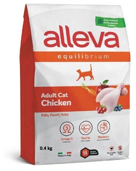 Сухой беззерновой корм Alleva Equilibrium для взрослых кошек с курицей, 400 гр - фотография № 15