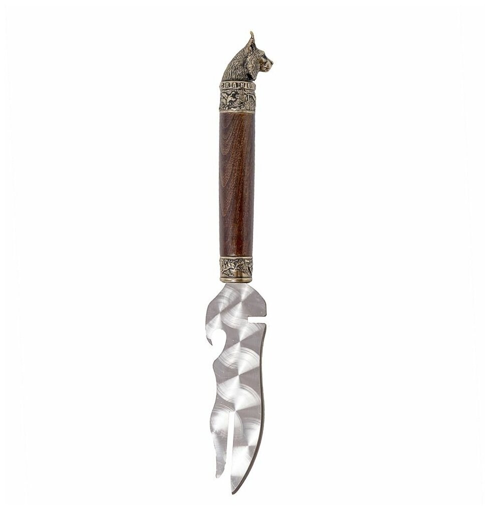 Вилка нож для снятия мяса Бронза - фотография № 1
