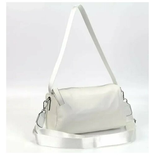 фото Женская кожаная сумка 5511 вайт (107394) fuzi house