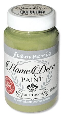 Краска для домашнего декора на меловой основе Home Deco, 110 мл оливковый зеленый 110 мл STAMPERIA KAH07