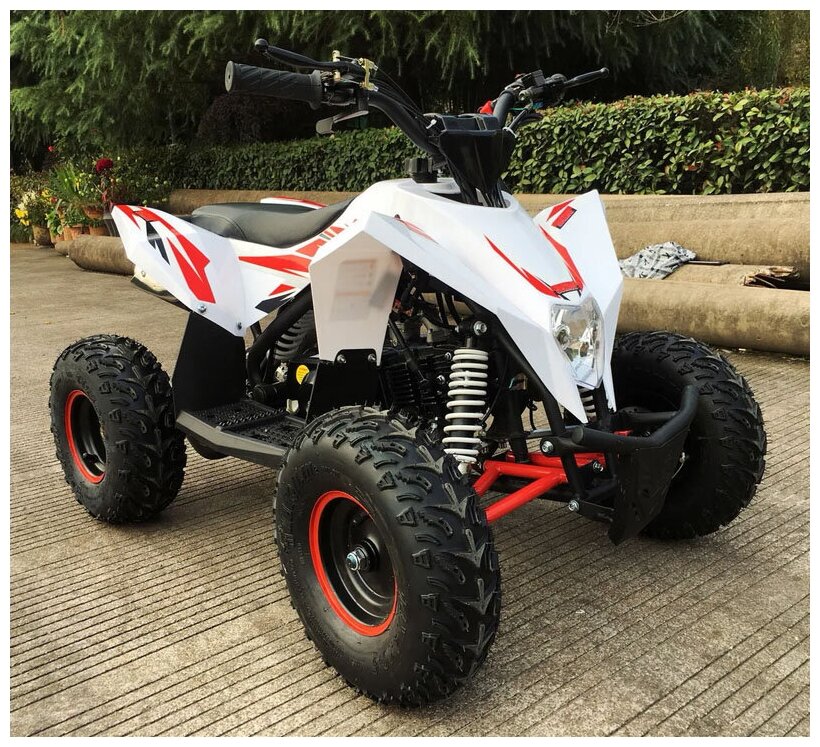 Детский квадроцикл бензиновый MOTAX GEKKON 90cc 1+1 (Реверс) Бело-красный