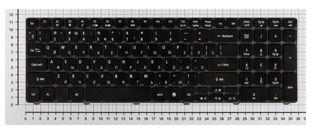 Клавиатура для ноутбука Acer Aspire 5810T 5410T 5536 черная без подсветки