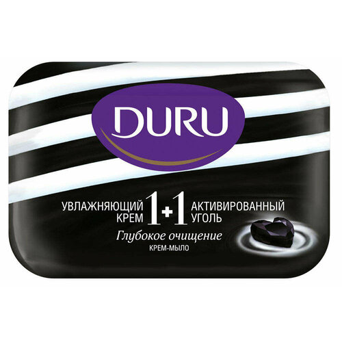 Крем-мыло туалетное Duru 1+1 Активированный уголь, 80 г крем мыло туалетное duru 1 1 активированный уголь 80 г