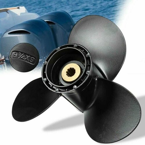 Винт для ПЛМ SUZUKI 8-20HP 3х9 1/4х11 (10 шлицов) outboard propeller 9 1 4x10 for suzuki engine 8hp 9 9hp 15hp 20hp stainless steel 10 splines outlet boat parts ss9 1400 010