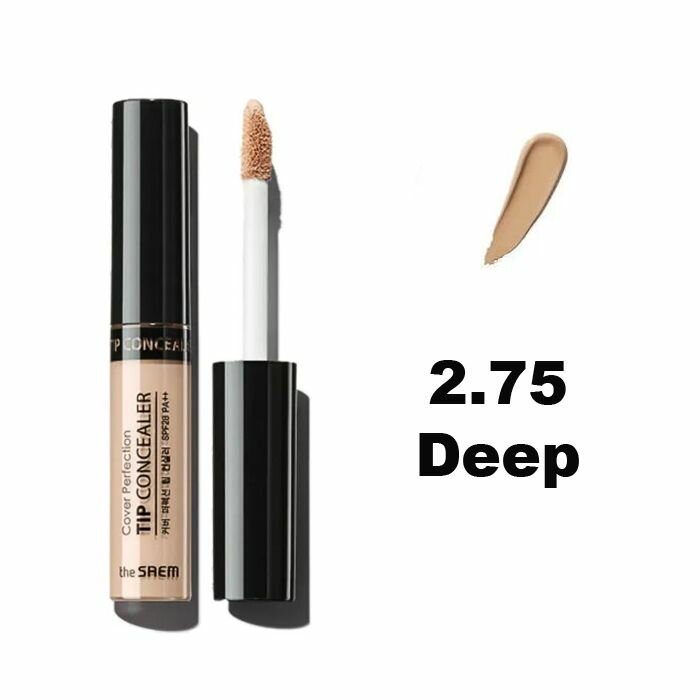 The Saem Консилер для маскировки недостатков кожи 6,5 г Cover Perfection Tip Concealer SPF28 РА, оттенок 2.75 Deep