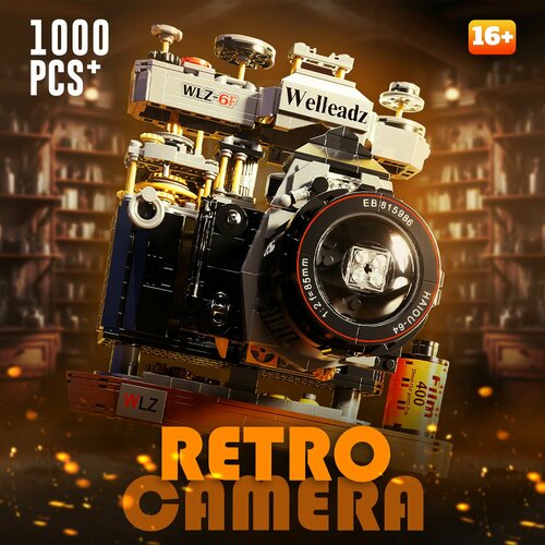 Конструктор Retro Camera WLZ-6F на 1020 деталей, масштаб 1:1