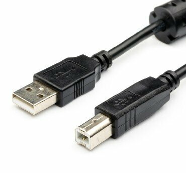 Кабель USB AM-BM (ATCOM (АТ5474) кабель USB 2.0 AM/BM - 1,5 м (для переферии 1 FERITE)) (10))