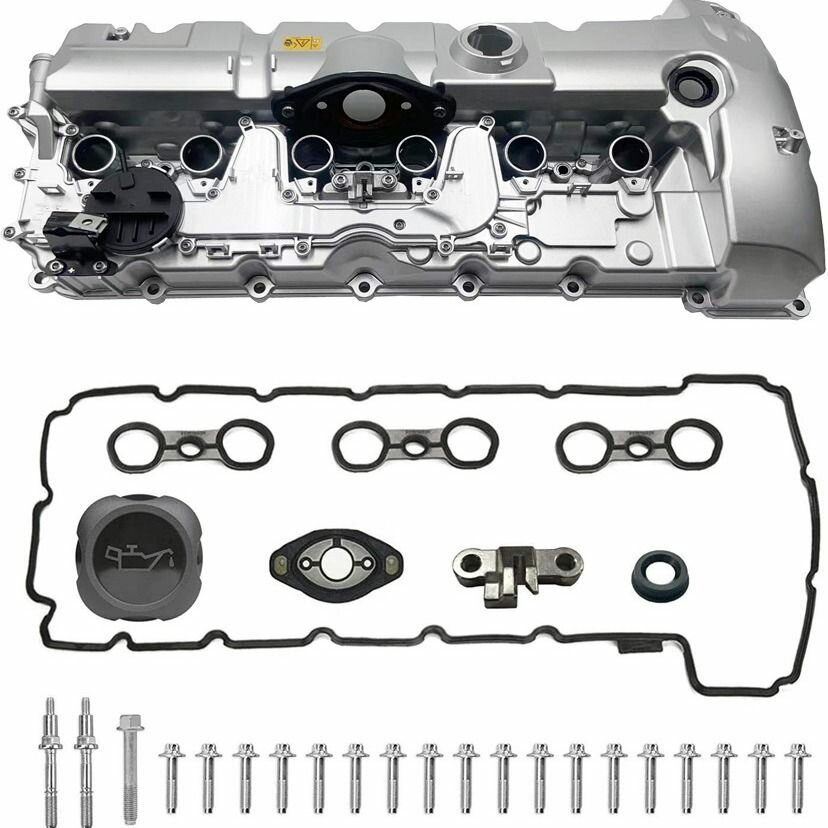 Алюминиевая клапанная крышка BMW N52 (11127552281)