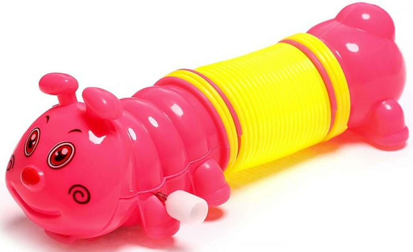 Заводная подвижная игрушка "Гусеница-пружинка" для детей, двигающаяся фигурка с механизмом