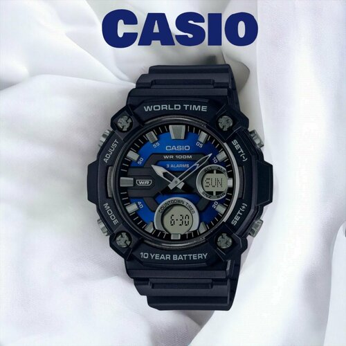 Наручные часы CASIO, серебряный наручные часы casio aeq 120w 2a синий черный