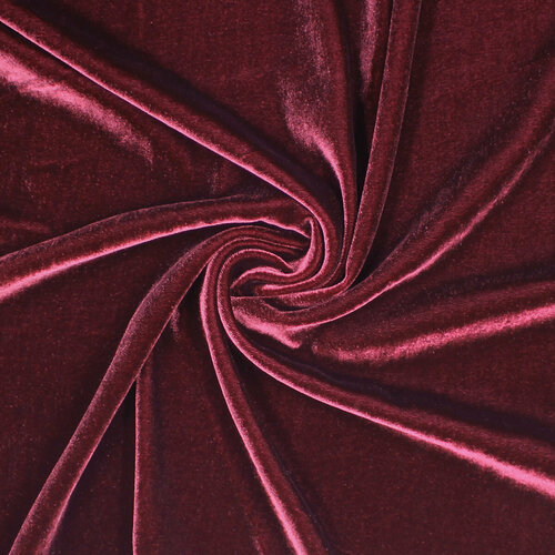 Изображение товара Ткань для шитья, Бархат, Германия, бордовый цвет, отрез 2х1,3 м
