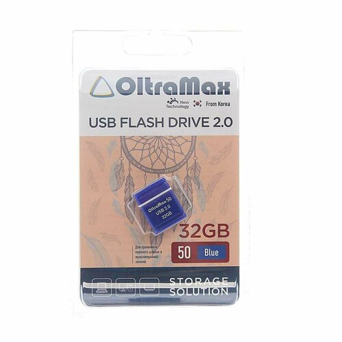 Карта памяти USB 32GB, OM-32GB-50-Blue, OLTRAMAX oltramax om 8gb 70 белый