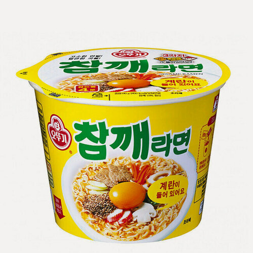 Изображение товара Лапша быстрого приготовления Ottogi Чамке с кунжутом со вкусом 110 г, Южная Корея