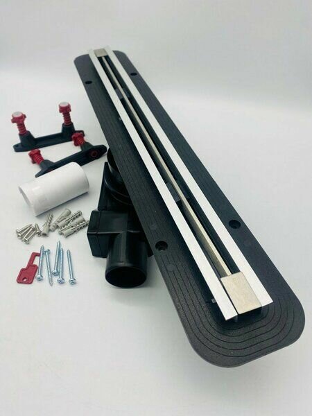 фото Линейный трап ультратонкая модель с дизайн-вставкой Evolux Slim 400*70