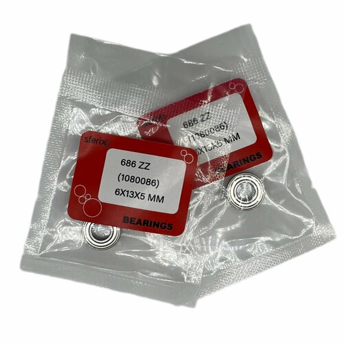 Подшипник 686 ZZ (1080086) SFERIX 6*13*5 (комплект 2 шт.)