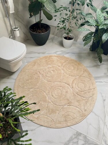 Изображение товара Коврик Natali's Carpets на пол для ванной и туалета круглый 120х120 см Турция