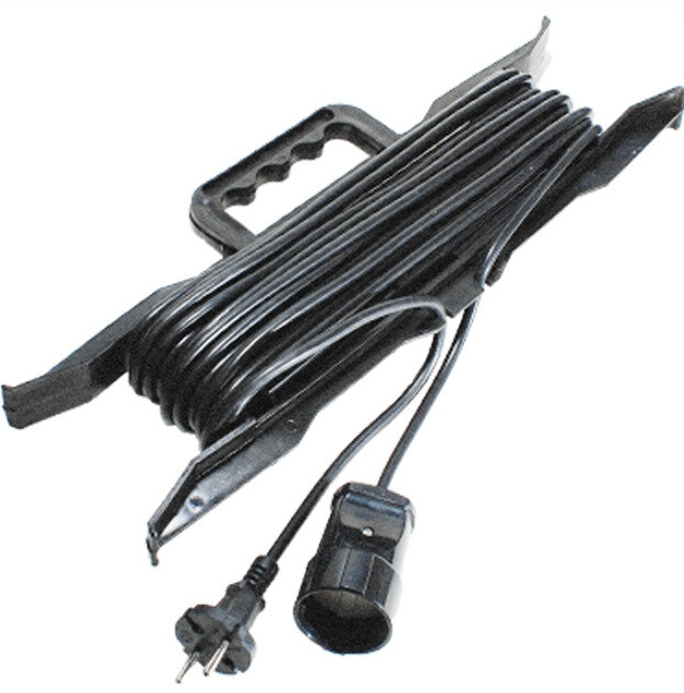 Удлинитель на рамке джетт (ПВС 2*1,5) 16м без заземления литой — фото 1