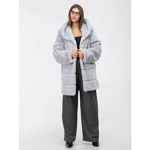 фото Шуба чебурашка mellafurs, размер 2xl, серый