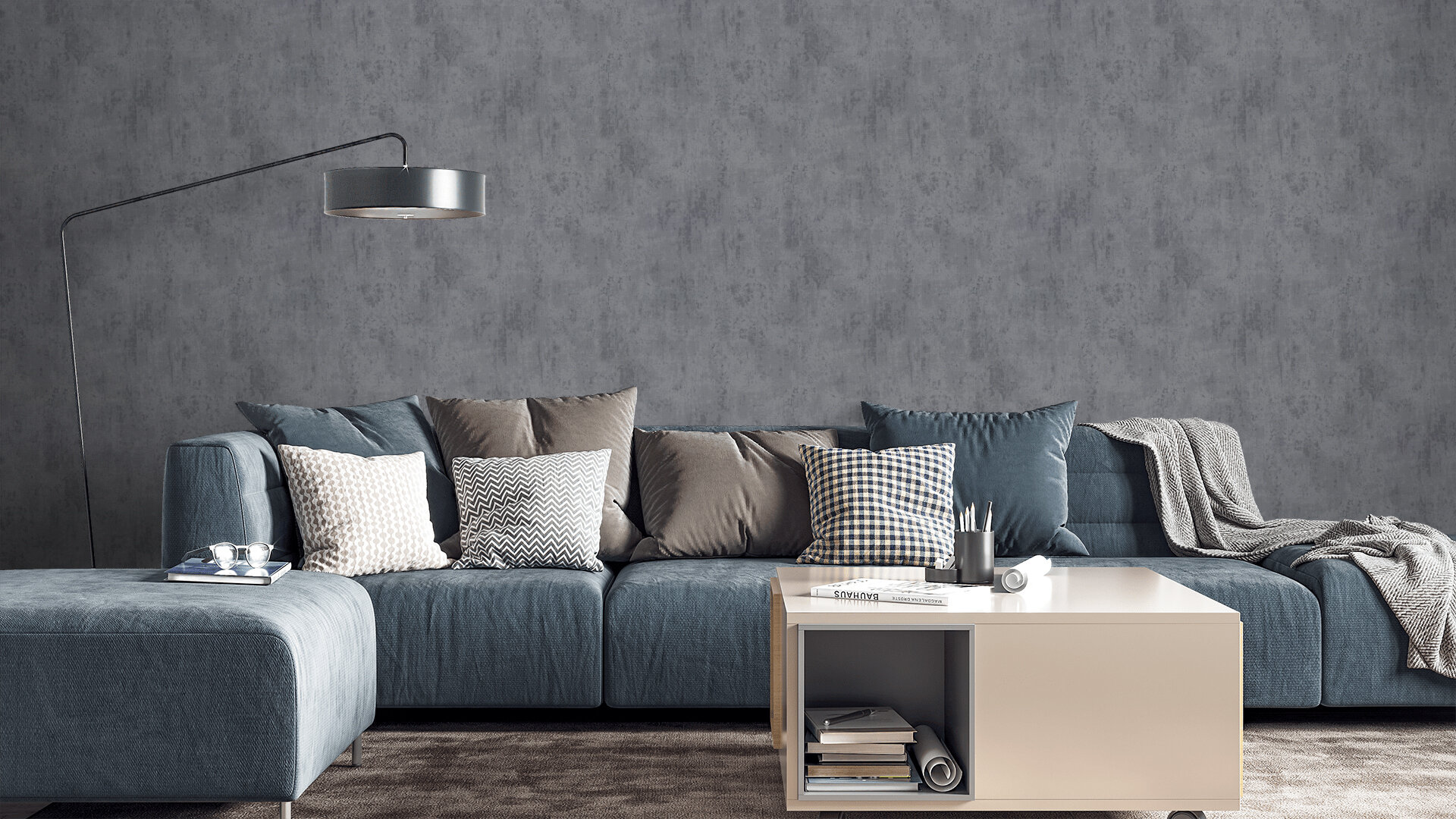 Флизелиновые обои PALITRA Scandi Mania PL72355-44, флизелиновая основа, виниловое покрытие, серые