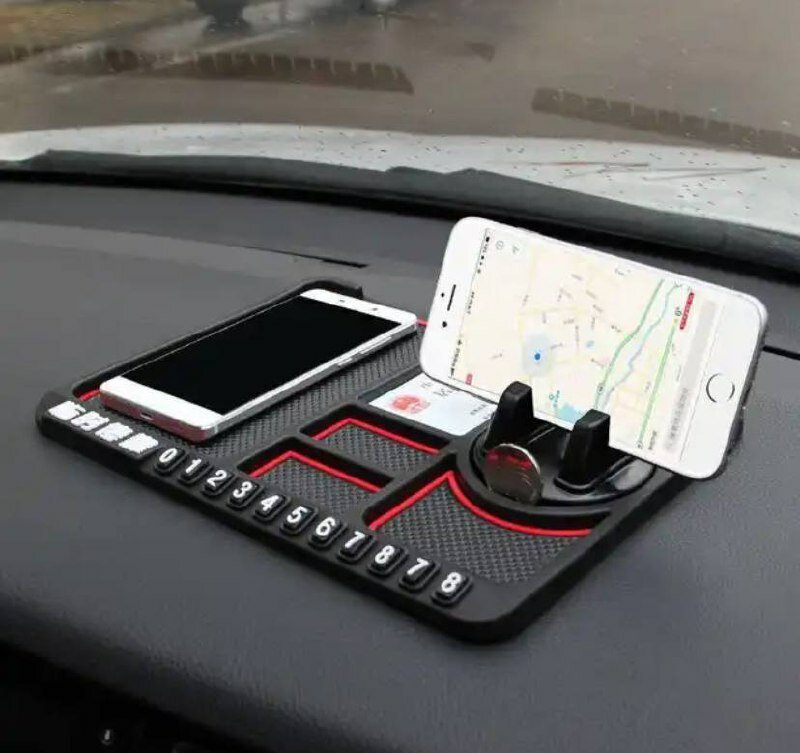 Противоскользящий коврик на панель автомобиля с подставкой/подставка под телефон