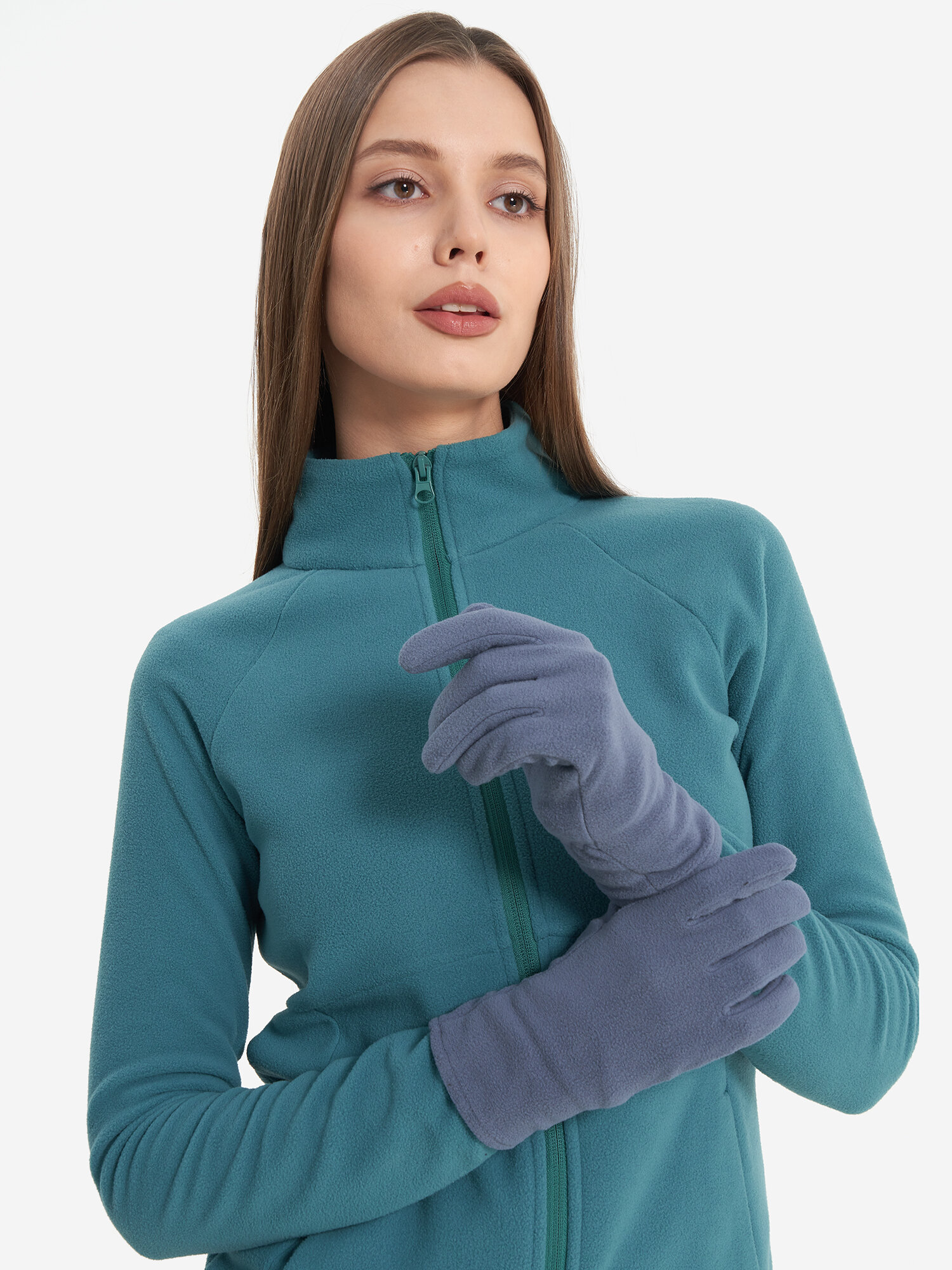 Перчатки De Mount Women basic fleece gloves для женщин размер M синий