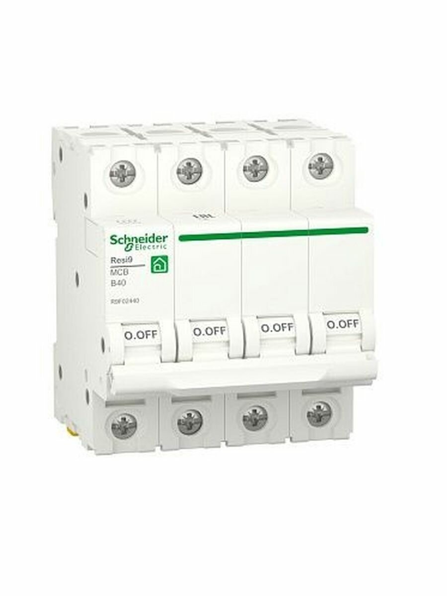Schneider Electric RESI9 Автоматический выключатель (АВ) B 40А 4P 6000A R9F02440