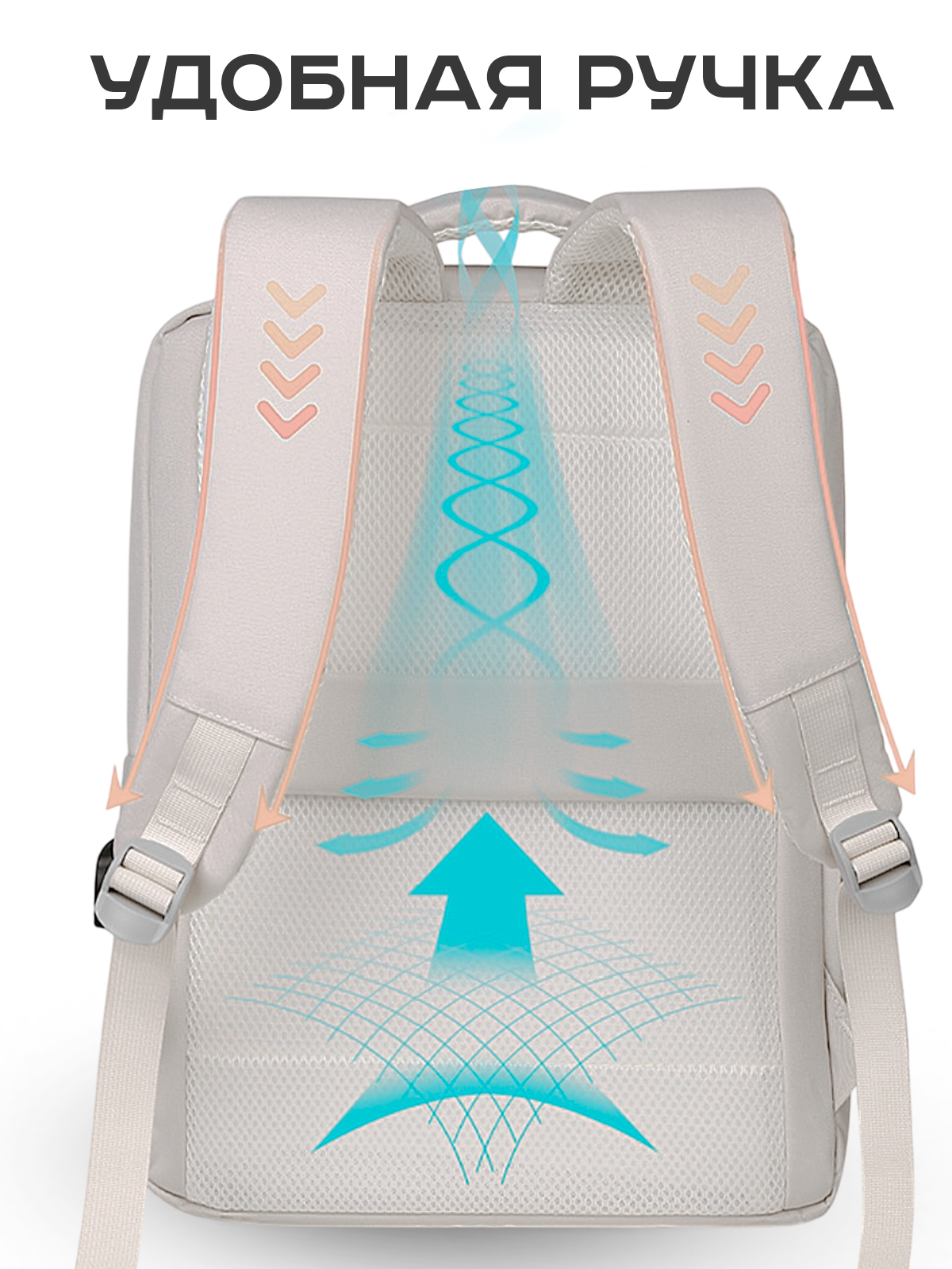 Рюкзак Milooky, USB-порт, влагонепроницаемый, серый, полиэстер — фото 1