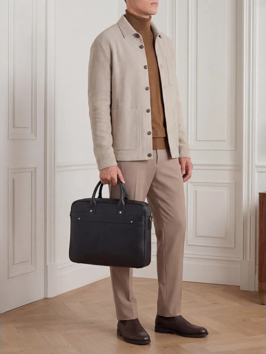 Сумка FAUSTINI, фактура зернистая, черный — фото 1