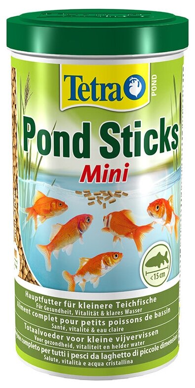 Tetra Pond Sticks Mini корм для мелких прудовых рыб мини-палочки, 1 л - фотография № 3