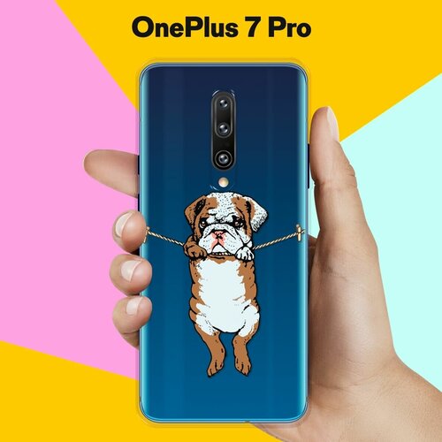 Силиконовый чехол на OnePlus 7 Pro Бульдог / для ВанПлас 7 Про силиконовый чехол на oneplus 7 pro заяц кот для ванплас 7 про