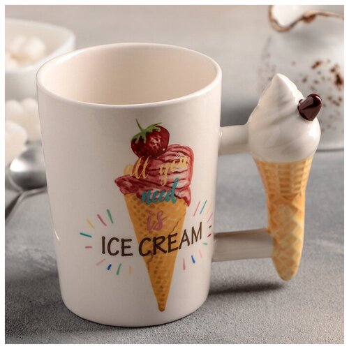 фото Кружка "рожок" 400 мл, 13,5х8,5х11 см 4320684 сима-ленд