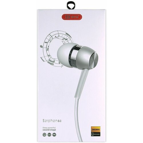 Наушники проводные BYZ SM589A вакуумные с микрофоном 12 метра белый 55200₽