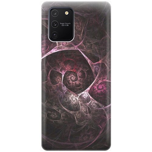 фото Ультратонкий силиконовый чехол-накладка для samsung galaxy s10 lite с принтом "темная абстракция" gosso