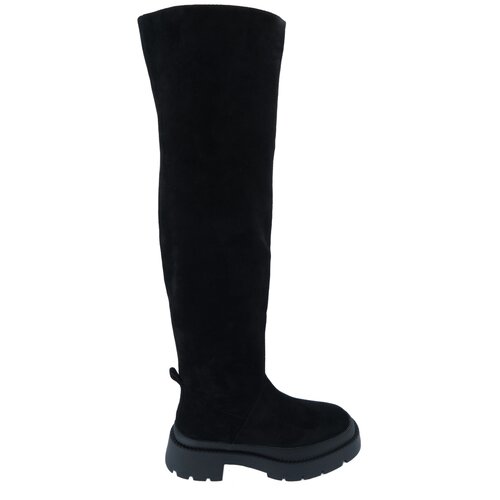 фото Высокие велюровые сапоги corsocomo cc7381-wt черный 37