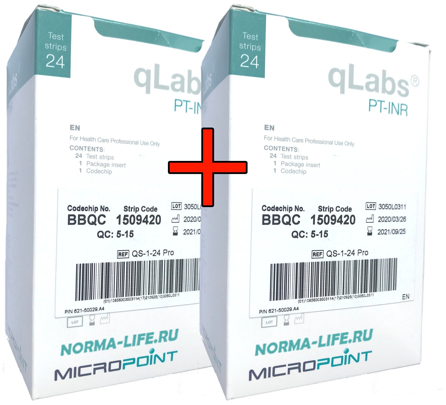 Тест-полоски qLabs PT-INR (КуЛабс МНО) 48 шт.