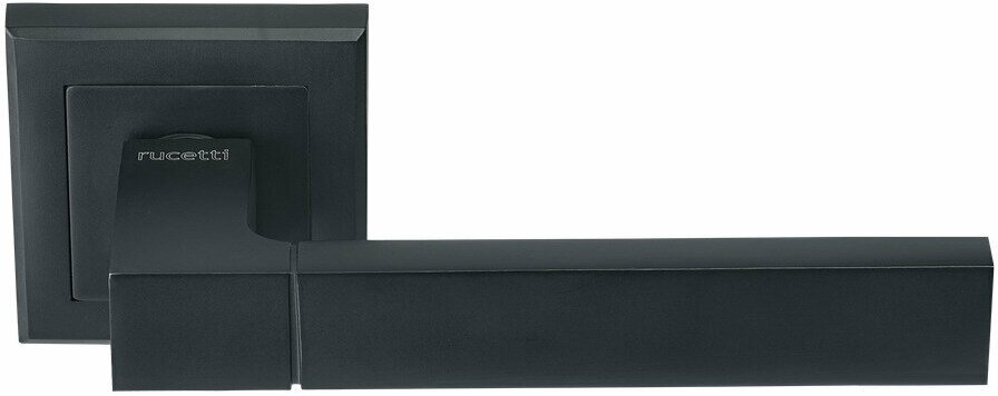 Ручка дверная Rucetti RAP 16-S BL черный, комлект для межкомнатных дверей