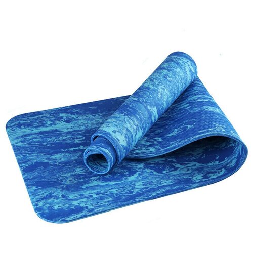 Коврик для йоги ТПЕ 183х61х0,6 см синий гранит B34519 Спортекс TPEM6-100