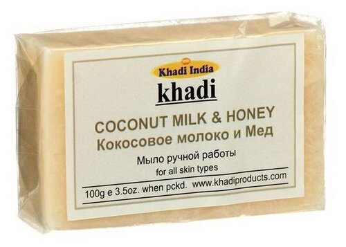 Khadi Мыло кусковое Coconut milk & honey, 100 г