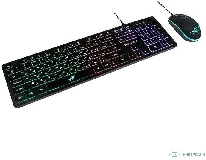 Клавиатура + мышь Dialog Gan-Kata KMGK-1707U, USB, черный (KMGK-1707U BLACK)