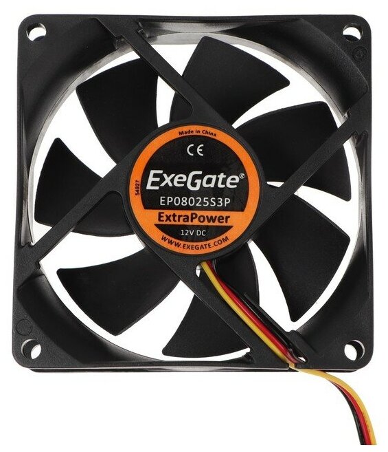 Exegate EX166176RUS Вентилятор ExeGate Mirage-S 120x120x25 подшипник скольжения, 1200 RPM, 25dB, 3pin