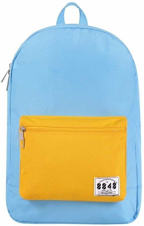 Рюкзак / 8848 / C054-16 Цветной карман 43х13х30 см / голубой с жёлтым карманом