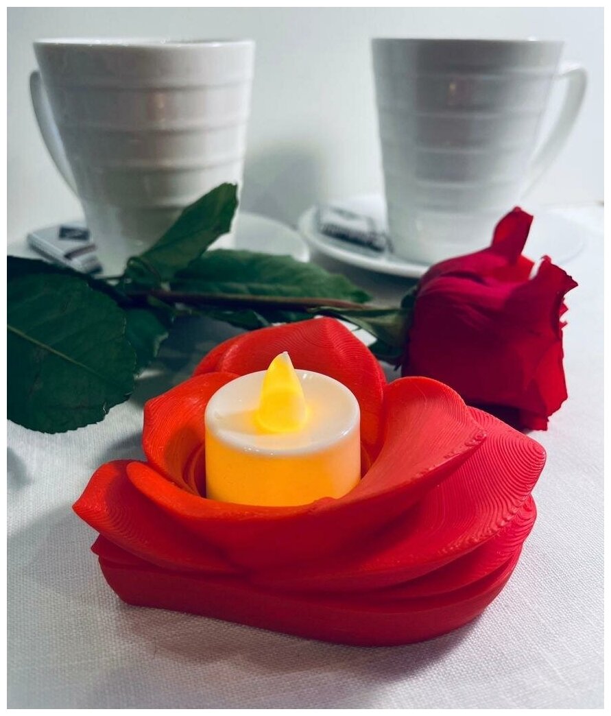 Подсвечник в виде розы романтический подарок