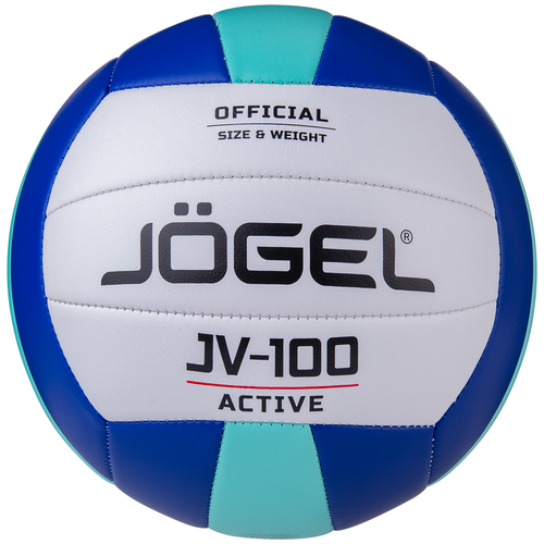 фото Мяч волейбольный jögel jv-100, синий/мятный jogel