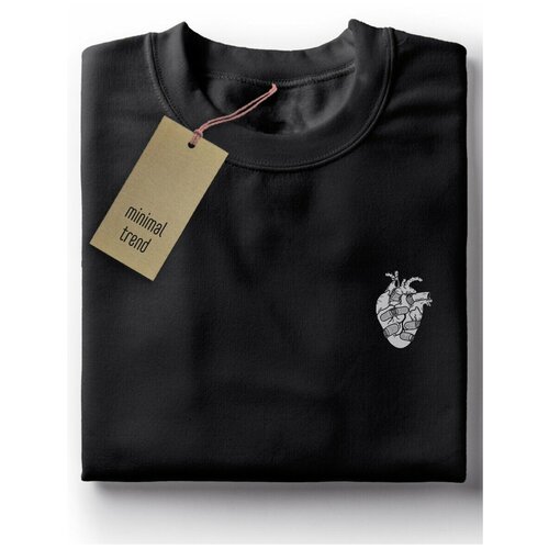 фото Мужская футболка черная, minimal trend, белый на черном - 397