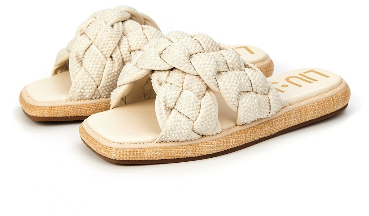 Шлёпанцы LIU JO, размер 39, молочный — фото 1